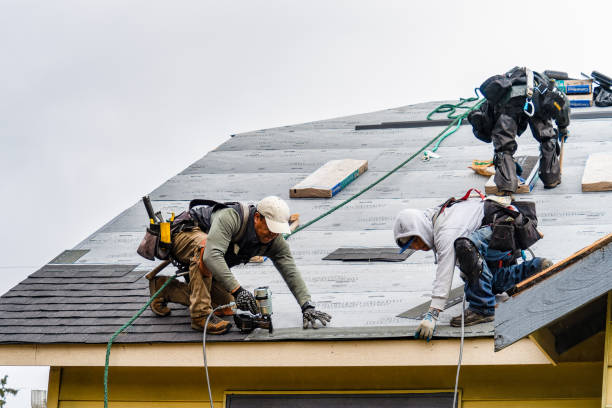 Professional Gutter Installation technician working in Modena, PA